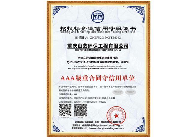 AAA 級重合同守信用單位